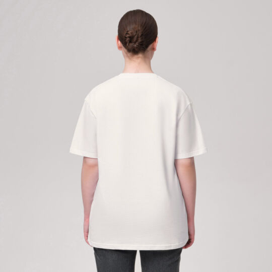 Футболка унисекс Крис (Kris), 150 гр., белая (теплого оттенка), размер XS
